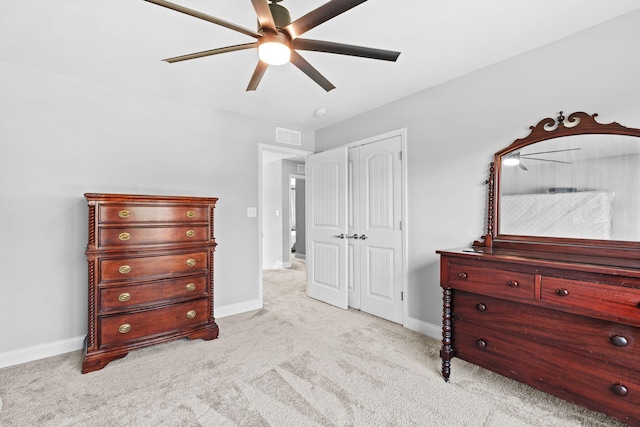103 Snap Hook Ct, Georgetown, KY 40324 - bedroom with carpet, a closet, ceiling fan, and baseboards