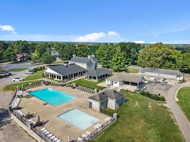 103 Snap Hook Ct, Georgetown, KY 40324 - bird's eye view of a pool area
