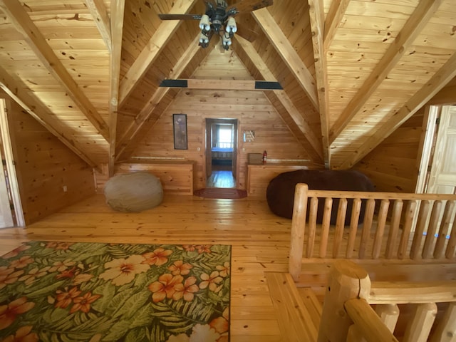 431 Harold Luke Rd, Campton, KY 41301 - bonus room featuring wooden ceiling, wood walls, and light wood-type flooring
