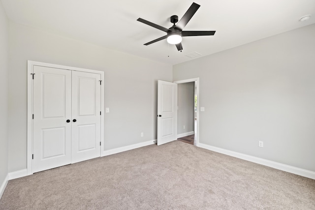 1038 Tamworth Ln, Frankfort, KY 40601 - unfurnished bedroom with carpet flooring, a closet, baseboards, and ceiling fan