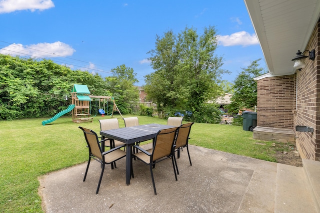 966 Jairus Dr, Lexington, KY 40515 - view of patio featuring a playground and outdoor dining area