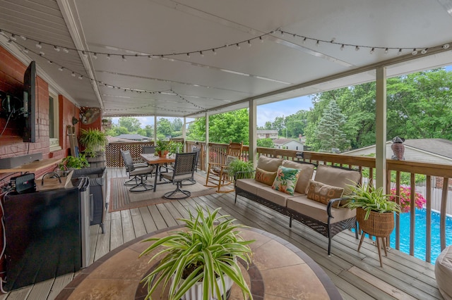 208 Westmoreland Ct, Georgetown, KY 40324 - deck with outdoor dining area and an outdoor living space