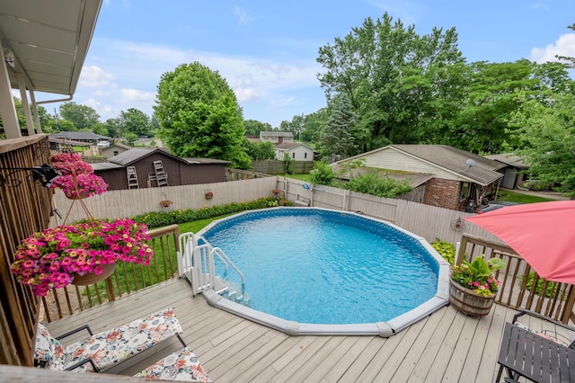 208 Westmoreland Ct, Georgetown, KY 40324 - view of pool with a fenced backyard and a deck