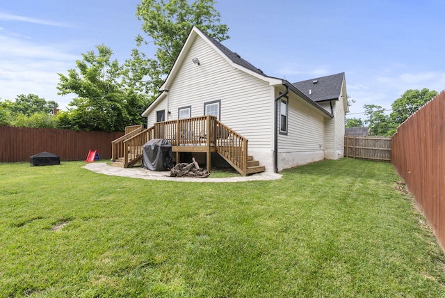 559 Breckenridge St, Lexington, KY 40508 - back of property featuring a wooden deck, roof with shingles, and stairs