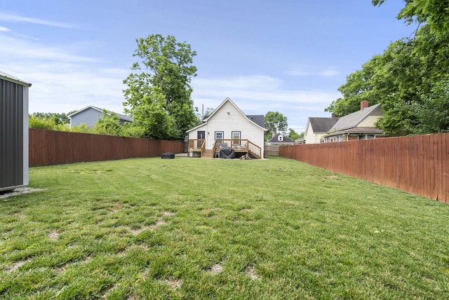 559 Breckenridge St, Lexington, KY 40508 - view of yard with a deck and stairway