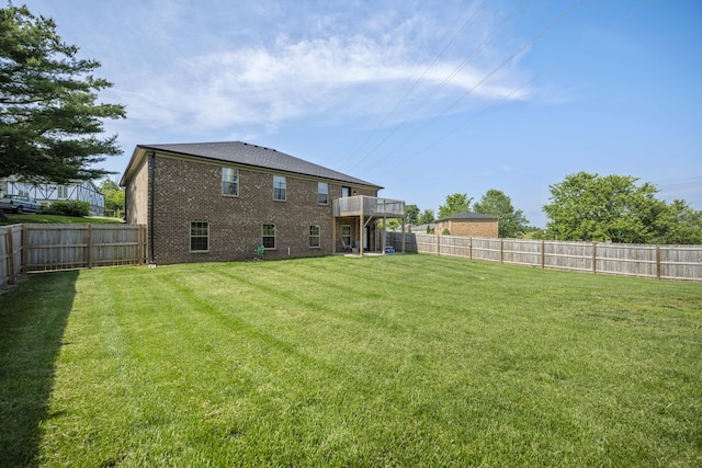 504 Martin Dr, Richmond, KY 40475 - back of house featuring brick siding and a wooden deck