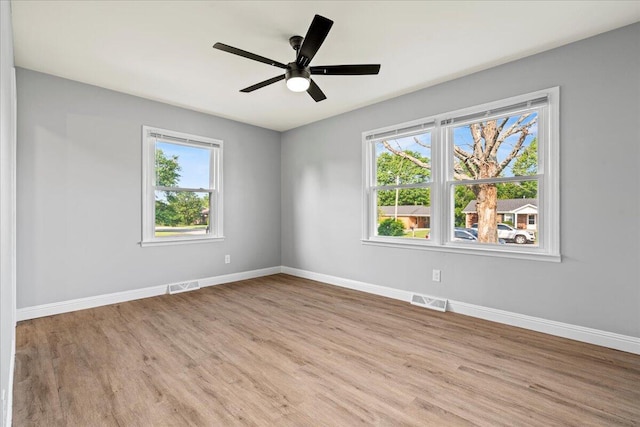 113 Buckwood Dr, Richmond, KY 40475 - empty room featuring baseboards, wood finished floors, and a ceiling fan