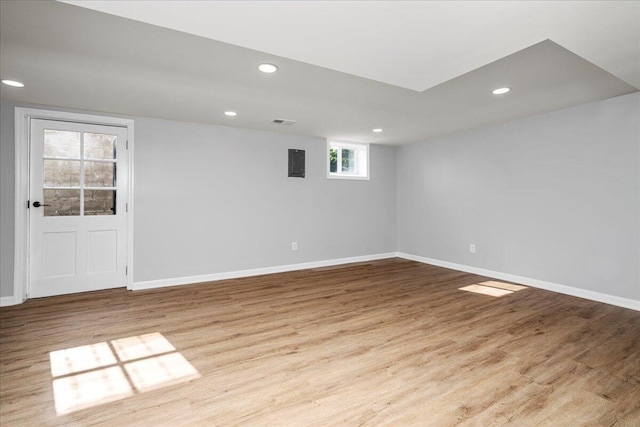 113 Buckwood Dr, Richmond, KY 40475 - unfurnished room featuring baseboards, recessed lighting, and wood finished floors