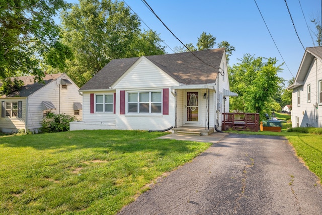 710 E Main St, Danville, KY 40422 - view of front of home with a shingled roof, a deck, and a front yard