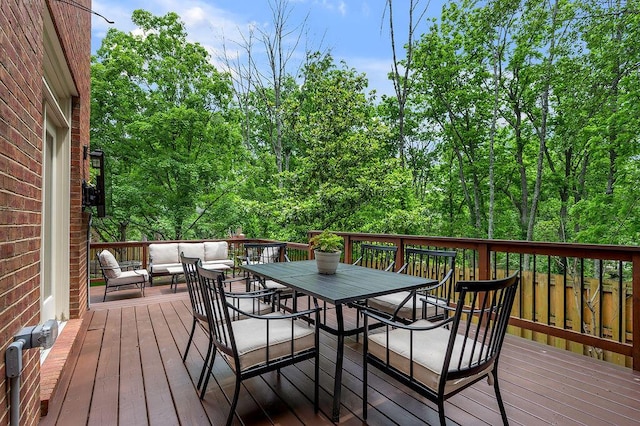 2245 Abbeywood Rd, Lexington, KY 40515 - wooden terrace featuring outdoor dining area and an outdoor hangout area