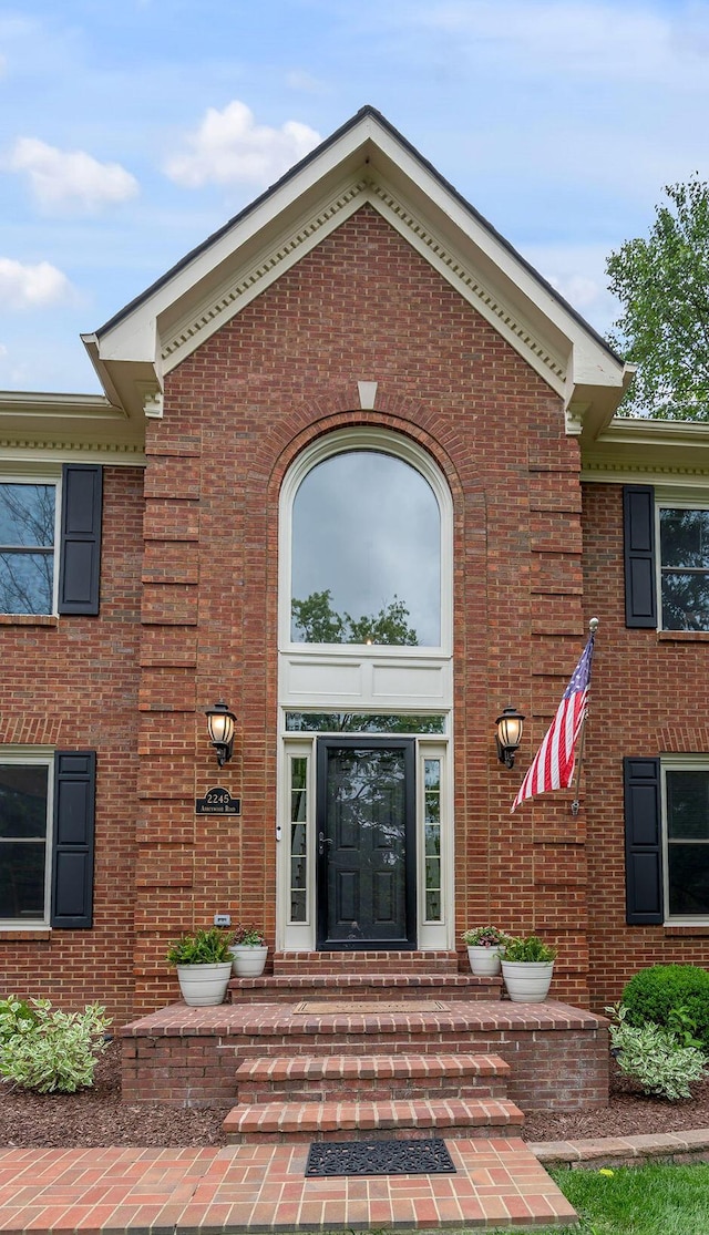 2245 Abbeywood Rd, Lexington, KY 40515 - doorway to property featuring brick siding