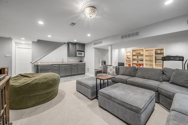 2245 Abbeywood Rd, Lexington, KY 40515 - living area with recessed lighting and baseboards