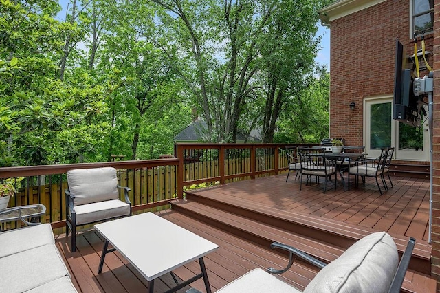 2245 Abbeywood Rd, Lexington, KY 40515 - wooden deck with outdoor dining space