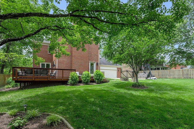 2245 Abbeywood Rd, Lexington, KY 40515 - view of yard featuring a deck
