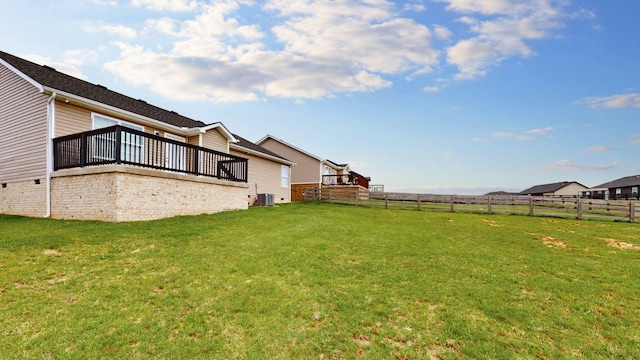345 Memory Ln, Richmond, KY 40475 - view of yard with a wooden deck and cooling unit