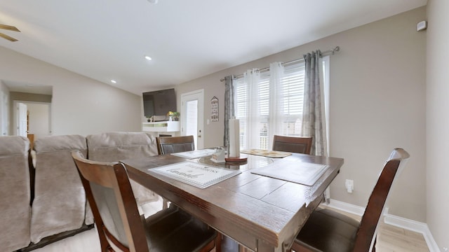 345 Memory Ln, Richmond, KY 40475 - dining space featuring light wood-style floors, baseboards, and recessed lighting