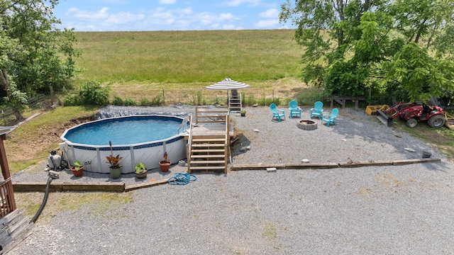 5483 US Highway 150 E, Stanford, KY 40484 - swimming pool featuring an outdoor fire pit