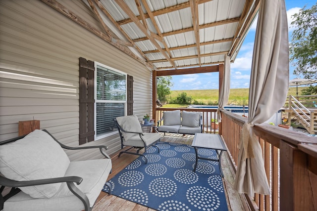 5483 US Highway 150 E, Stanford, KY 40484 - wooden terrace featuring an outdoor living space