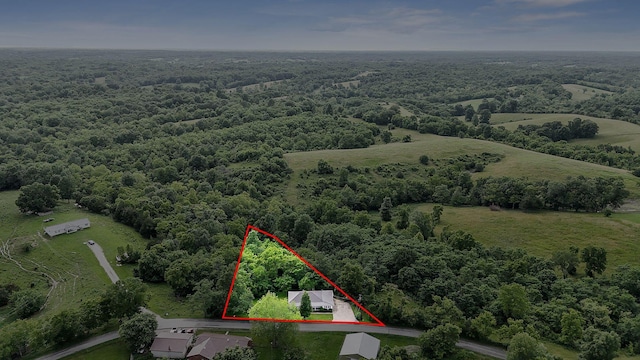 1780 Ballard Rd, Lawrenceburg, KY 40342 - view of property location with property parcel outlined and a heavily wooded area