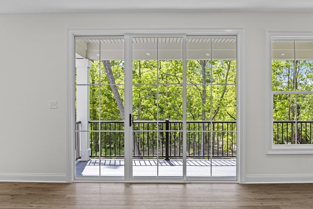 3521 Harper Woods Ln, Lexington, KY 40515 - entryway featuring baseboards, wood finished floors, and plenty of natural light