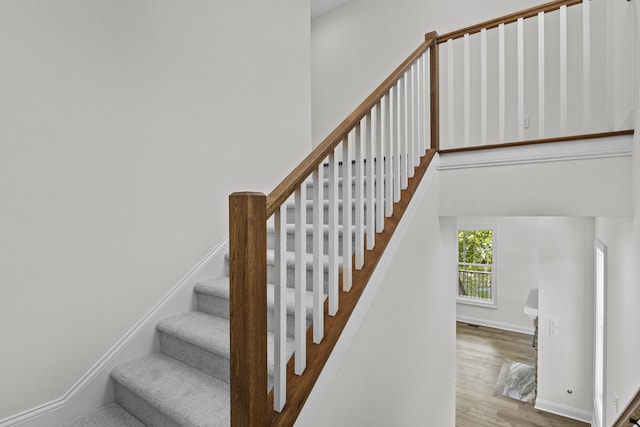 3521 Harper Woods Ln, Lexington, KY 40515 - stairs with wood finished floors and baseboards