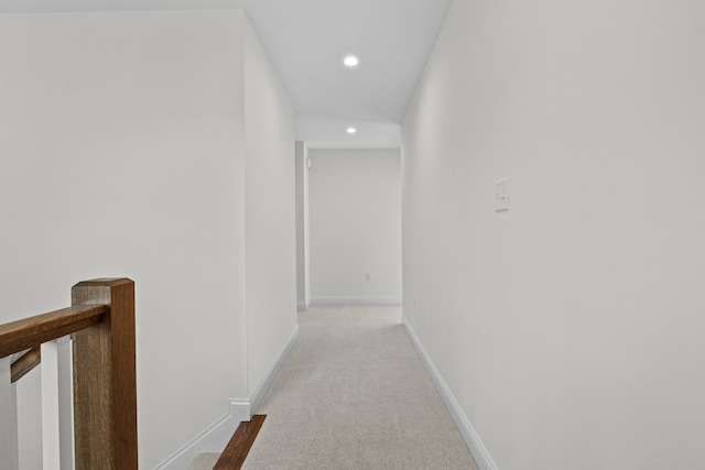 3521 Harper Woods Ln, Lexington, KY 40515 - corridor featuring recessed lighting, light colored carpet, an upstairs landing, and baseboards