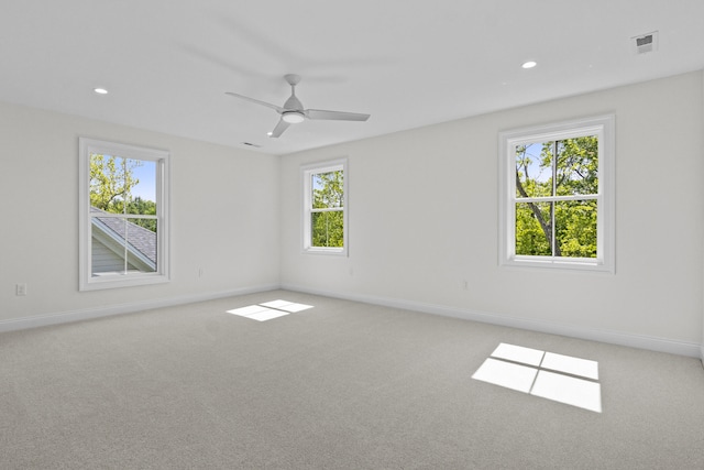 3521 Harper Woods Ln, Lexington, KY 40515 - carpeted empty room with plenty of natural light, baseboards, a ceiling fan, and recessed lighting
