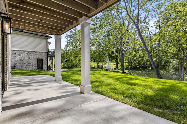 3521 Harper Woods Ln, Lexington, KY 40515 - view of patio featuring view of wooded area