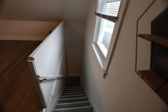 1145 Isabella St, Newport, KY 41071 - stairs featuring baseboards and wood finished floors