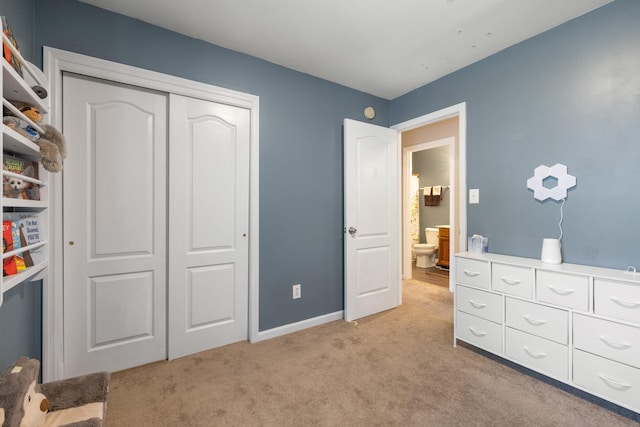 1748 Chandler Ln, Lexington, KY 40504 - bedroom featuring light carpet, a closet, and baseboards