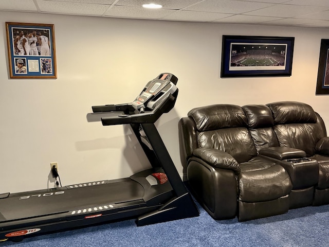 4516 Clubhouse Dr, Lexington, KY 40514 - exercise area with carpet and a drop ceiling