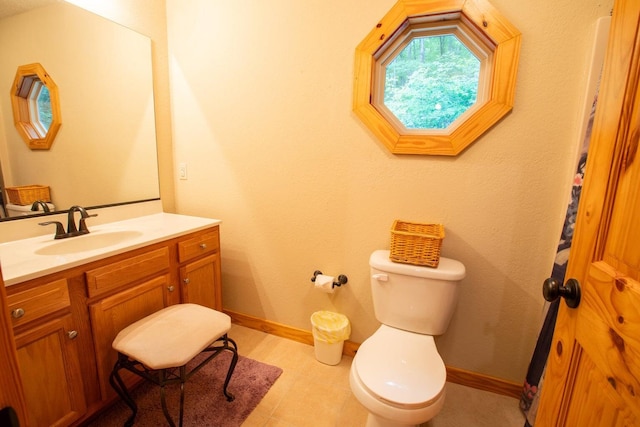 1150 Haynes Knob Rd, Somerset, KY 42501 - bathroom with vanity, toilet, and baseboards