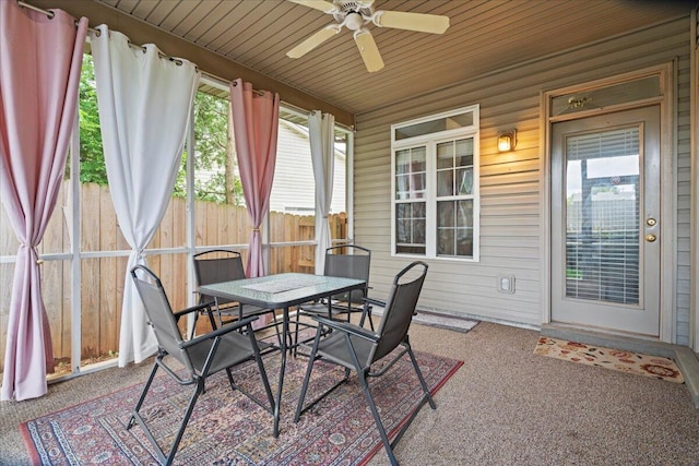 2713 Ella Rae Ct, Lexington, KY 40511 - view of patio / terrace with outdoor dining area and a ceiling fan
