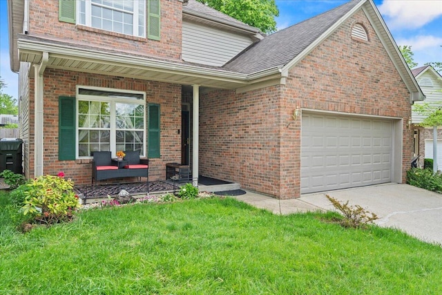 2713 Ella Rae Ct, Lexington, KY 40511 - traditional-style home featuring concrete driveway, brick siding, and a front lawn
