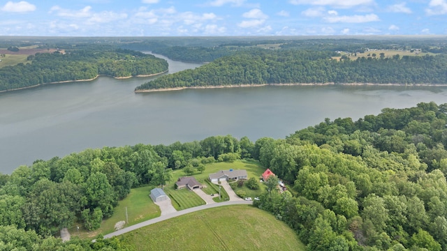 1636 Green Hill Estates Rd, Monticello, KY 42633 - aerial view of property's location with a forest and a nearby body of water