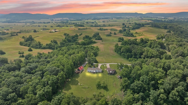 1636 Green Hill Estates Rd, Monticello, KY 42633 - aerial view of property and surrounding area with a mountain backdrop