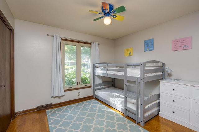 301 Atwood Dr, Lexington, KY 40515 - bedroom featuring wood finished floors, baseboards, and a ceiling fan