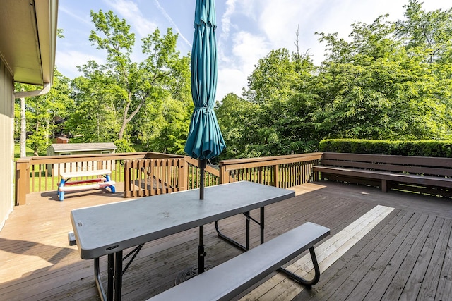 301 Atwood Dr, Lexington, KY 40515 - wooden terrace featuring view of scattered trees