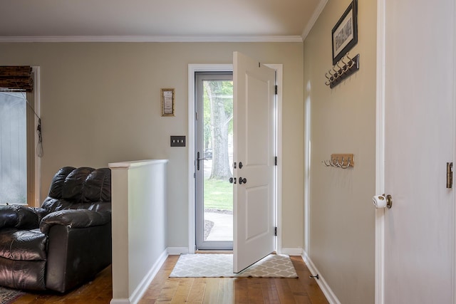 301 Atwood Dr, Lexington, KY 40515 - foyer entrance with wood finished floors, baseboards, and ornamental molding