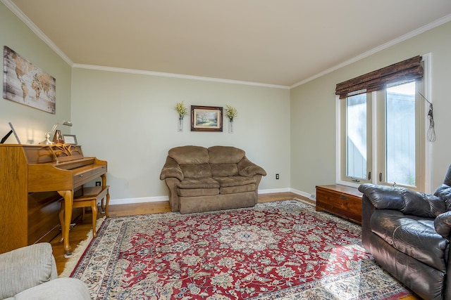 301 Atwood Dr, Lexington, KY 40515 - living area with crown molding, wood finished floors, and baseboards
