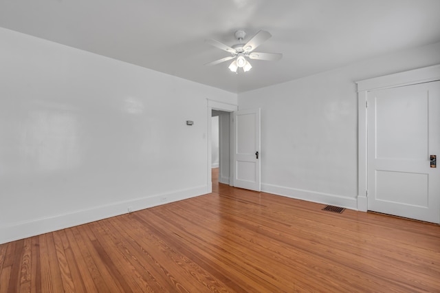 109 N Ashland Ave, Lexington, KY 40502 - empty room with baseboards, ceiling fan, and light wood-style flooring