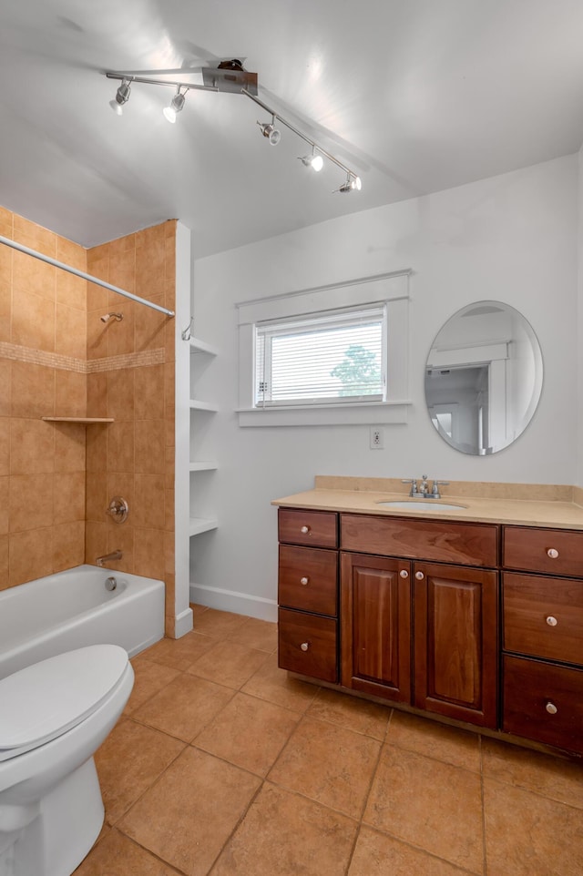 109 N Ashland Ave, Lexington, KY 40502 - bathroom featuring vanity, shower / tub combination, tile patterned floors, and toilet