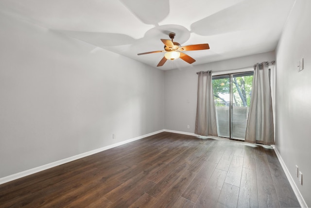 750 Shaker Dr Unit 907, Lexington, KY 40504 - spare room with ceiling fan, dark wood-type flooring, and baseboards
