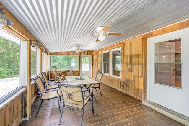 2200 Kays Branch Rd, Owenton, KY 40359 - sunroom with a ceiling fan and outdoor dining space