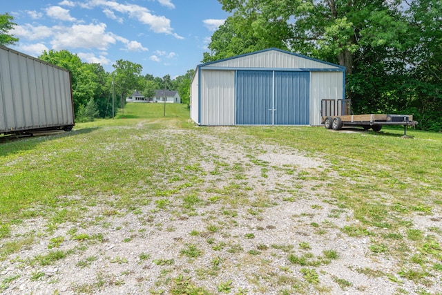 2200 Kays Branch Rd, Owenton, KY 40359 - view of grassy yard with a pole building, an outbuilding, and a garage