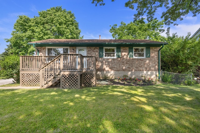 289 Mulberry Ct, Lexington, KY 40509 - view of front facade with brick siding and a deck