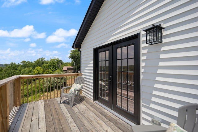 877 Hideaway Dr, Somerset, KY 42503 - wooden terrace featuring french doors