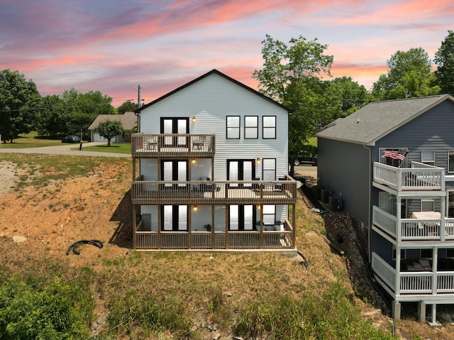 877 Hideaway Dr, Somerset, KY 42503 - back of house with a balcony and french doors