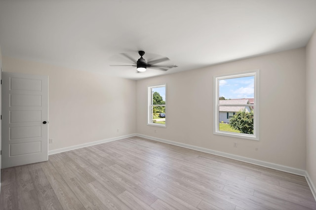 877 Hideaway Dr, Somerset, KY 42503 - unfurnished room featuring ceiling fan, light wood-type flooring, and baseboards