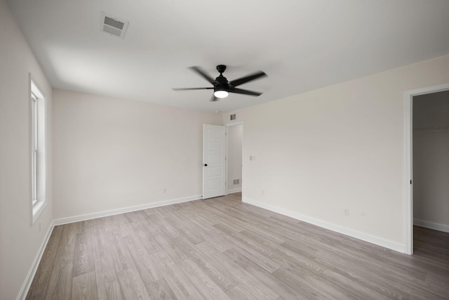 877 Hideaway Dr, Somerset, KY 42503 - empty room featuring ceiling fan, light wood finished floors, and baseboards